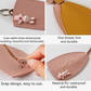 🐇Car Key Case,  Creative Pull-Out Key Case Cover, PU Leather Large-Capacity Car Key Protective Bag