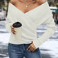 Elegant Women's Casual Knit Sweater, Long Sleeve Warm Pullover for Spring & Fall, Korean Style Holiday Fashion Top