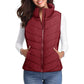 LAST DAY PROMOTION - 50%OFF🔥✨️Cozy Without Bulk: Puffer Vest Women Sleeveless Zip Up Outerwear