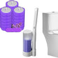 🔥Disposable Toilet Cleaning System:🚽✨Toilet Brush & Holder Kit with 24PCS Pre-Soaked Cleaner