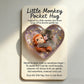 🐵💕Viral Punch Monkey Pocket Hug with Gift Card💌- Emotional Gift for Animal Lovers, Family, Friends, Loved Ones🎁