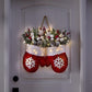 🔥Twinkling Christmas Mitten Wreath with 120 LED Lights & 10H Auto Timer