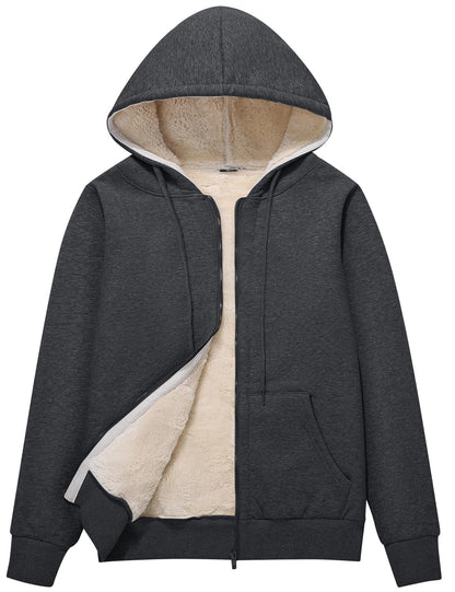 Women's Regular Fit Heavyweight Sherpa Fleece Lined Hoodies