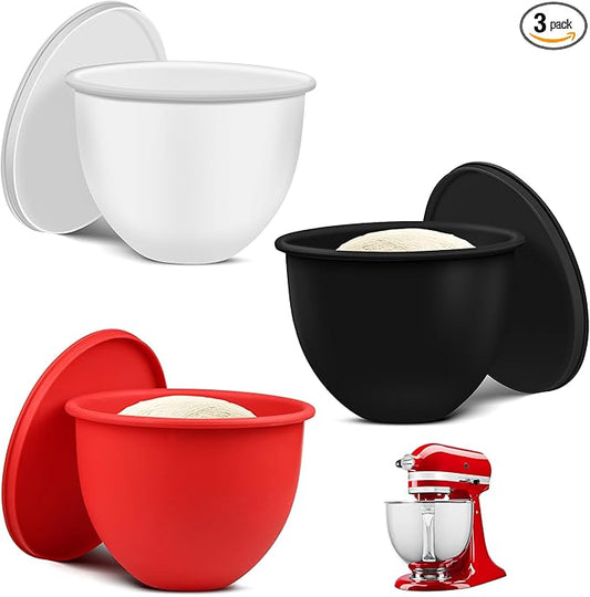 🍪🔥MixAid Silicone Liners for KitchenAid Tilt-Head 5 Qt Mixers – Mixer Attachments & Accessories – Replacement Mixer Bowls No Longer Needed