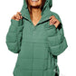 🔥Women's Oversized Hooded Puffer Jacket Quilted Lightweight Winter Warm Pullover Padded Hoodies Coat