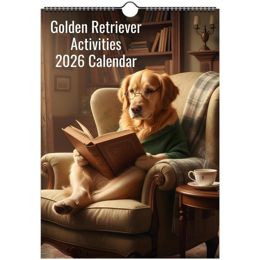 🏆Christmas Pre Sale 49% OFF -Golden Retriever dog Calendar 2026 - Daily Activities