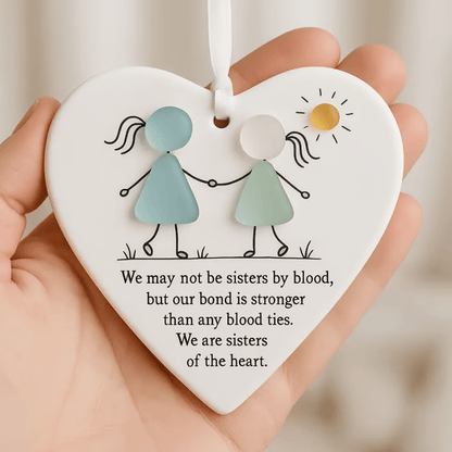 Heart-Shaped Sea Glass Ornament🌊✨ Friendship, Grandchildren & Timeless Bonds