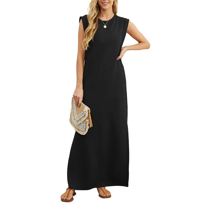 🥳SUMMER HOT SALE 50% OFF! 💞🌿Women Loose Split Wrinkle-Free Long Dress