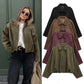 Trendy Autumn Military Short Jacket for Women