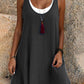 🌟LAST DAY SALE: ONLY ￡10.99!!🎁💃Women's Casual Loose Sleeveless Fake Two Piece Tank Dress