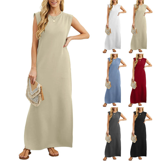 🥳SUMMER HOT SALE 50% OFF! 💞🌿Women Loose Split Wrinkle-Free Long Dress