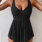 🏖️Summer Hot Sale 60% OFF🌼Women's One Piece Swim Dress Swimsuit Tummy Control Mesh Swimdress
