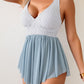 🏖️Summer Hot Sale 60% OFF🌼Women's One Piece Swim Dress Swimsuit Tummy Control Mesh Swimdress