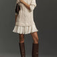 🔥Limited Hot Sale 50% OFF🎁🧥Women Crewneck Cable Knit Sweater Mini Dress