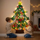 🎅Xmas Hot Sales - 50% OFF!🎄DIY Felt Christmas Tree for Kids – 32 Reusable Ornaments + Fairy Lights