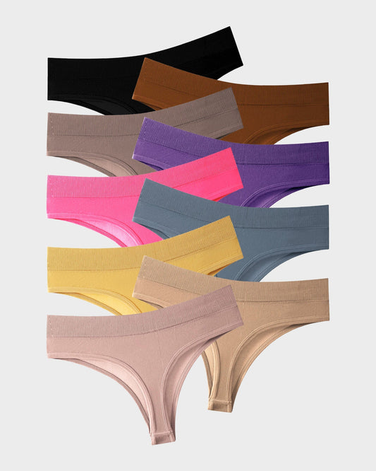 ❄️Hot Sale 50% OFF!!⚡50K+ SOLD!✨Comfort Seamless Sport Thong Panties (9 Pack)