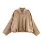 Trendy Autumn Military Short Jacket for Women