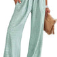 ⏳LAST DAY SALE 50% OFF!🎁Striped Gingham Wide Leg Pants High Waisted With Pockets