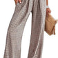 ⏳LAST DAY SALE 50% OFF!🎁Striped Gingham Wide Leg Pants High Waisted With Pockets