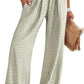 ⏳LAST DAY SALE 50% OFF!🎁Striped Gingham Wide Leg Pants High Waisted With Pockets