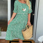 🎁🔥LAST DAY 50% OFF -💥Round Neck Polka Dot Print Midi Dress