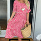 🎁🔥LAST DAY 50% OFF -💥Round Neck Polka Dot Print Midi Dress