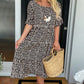 🎁🔥LAST DAY 50% OFF -💥Round Neck Polka Dot Print Midi Dress