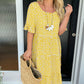 🎁🔥LAST DAY 50% OFF -💥Round Neck Polka Dot Print Midi Dress