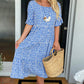 🎁🔥LAST DAY 50% OFF -💥Round Neck Polka Dot Print Midi Dress