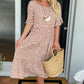 🎁🔥LAST DAY 50% OFF -💥Round Neck Polka Dot Print Midi Dress