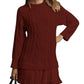 🔥Limited Hot Sale 50% OFF🎁🧥Women Crewneck Cable Knit Sweater Mini Dress