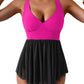 🏖️Summer Hot Sale 60% OFF🌼Women's One Piece Swim Dress Swimsuit Tummy Control Mesh Swimdress