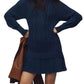 🔥Limited Hot Sale 50% OFF🎁🧥Women Crewneck Cable Knit Sweater Mini Dress