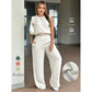 ☀LAST DAY SALE 50% OFF!!💃🌷Women's Cotton Sleeveless Tank & Wide Leg Pants 2-Piece Lounge Set