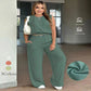 ☀LAST DAY SALE 50% OFF!!💃🌷Women's Cotton Sleeveless Tank & Wide Leg Pants 2-Piece Lounge Set