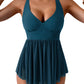 🏖️Summer Hot Sale 60% OFF🌼Women's One Piece Swim Dress Swimsuit Tummy Control Mesh Swimdress