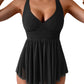 🏖️Summer Hot Sale 60% OFF🌼Women's One Piece Swim Dress Swimsuit Tummy Control Mesh Swimdress
