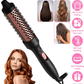 🏆LAST DAY 49% OFF😲2-in-1 Thermo Ionic Hair Straightener & Curler Brush🏅