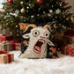 🐐Funny Screaming Goat Pillowcase - Short Plush Abstract Animal Print, Zipper Closure Home Party Decor