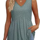 2026 Women's Flowy Peplum Tank Top – V Neck Sleeveless Stretchy Summer Top