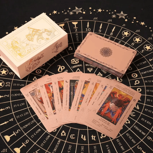 🎅LAST DAY SALE 50% OFF💖🎁✨Witchy Cauldron Rose Gold Tarot Cards with Guide Book🔮