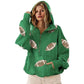 💕Hot sale 49% OFF💖Women's Game Day Football Sequin Zip Hoodie with Pocket