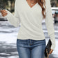 Elegant Women's Casual Knit Sweater, Long Sleeve Warm Pullover for Spring & Fall, Korean Style Holiday Fashion Top