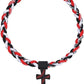 ✝️Triple-Rope Tornado Baseball Necklace – Cross Charm Pendant with "I CAN DO ALL THINGS PHL4:13"⚾