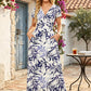 👗 V-Neck Maxi Dress — Elegant, Waist-Defining, Comfortable, and Casual Summer Long Dress