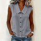 🌊💖LAST DAY SALE ONLY ￡10.99!!💖Women’s V-Neck Button-Down Top