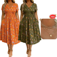 ⏳LAST DAY SALE ONLY￡17.99!!🌿Women's V-Neck Floral Print Dress with Twist Waist