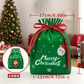 🍎Christmas Velvet Gift Bags, Drawstring Pouches with Handle, Xmas Santa Treat Sacks for Christmas Eve Apple, Candy & Small Gifts