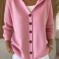 🔥Limited Hot Sale 50% OFF🎁🧥Women Cotton Plain Long Sleeve Comfy Casual Cardigan