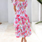 🌸 Ditsy Floral Square Neck Mini Dress | Stretch Smocked Bodice & Puff Sleeves 💐
